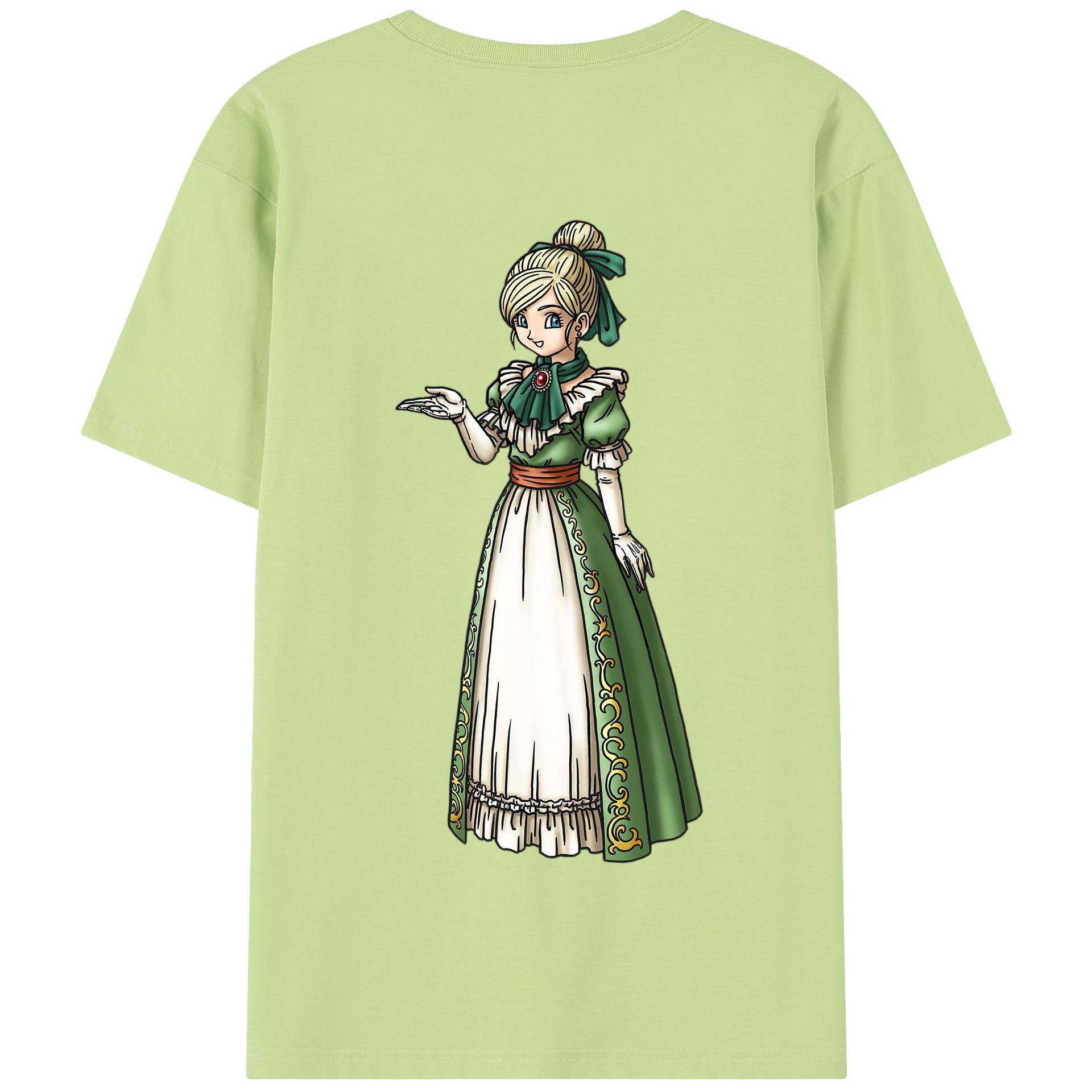 （画像用） ドラゴンクエスト Doragon Kuesuto Dragon Quest 綿100％半袖Tシャツ（背面プリント）